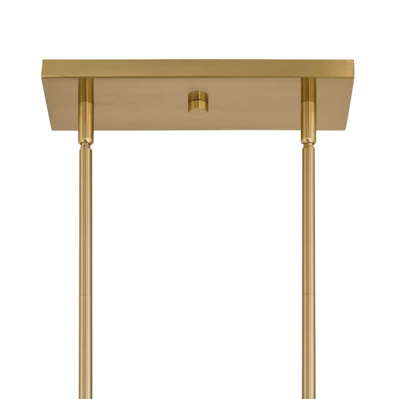 Acroma 5-light Modern Linear Chandelier with Opal Glass Globe Shade Kitchen Island Light