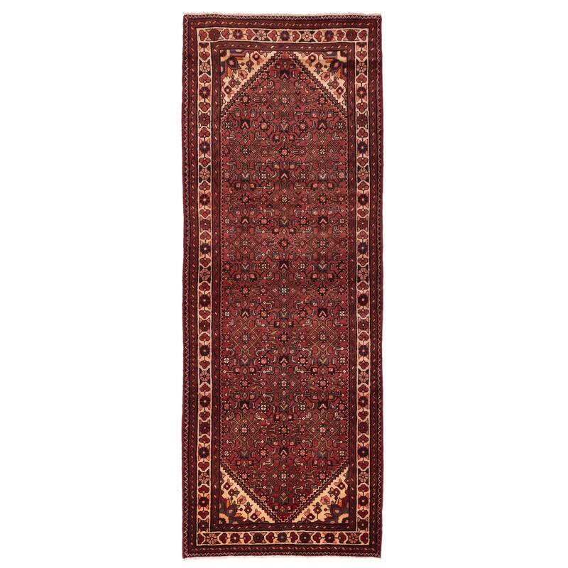 ECARPETGALLERY Hand-knotted Andelz Red Wool Rug - 3'10 x 10'4