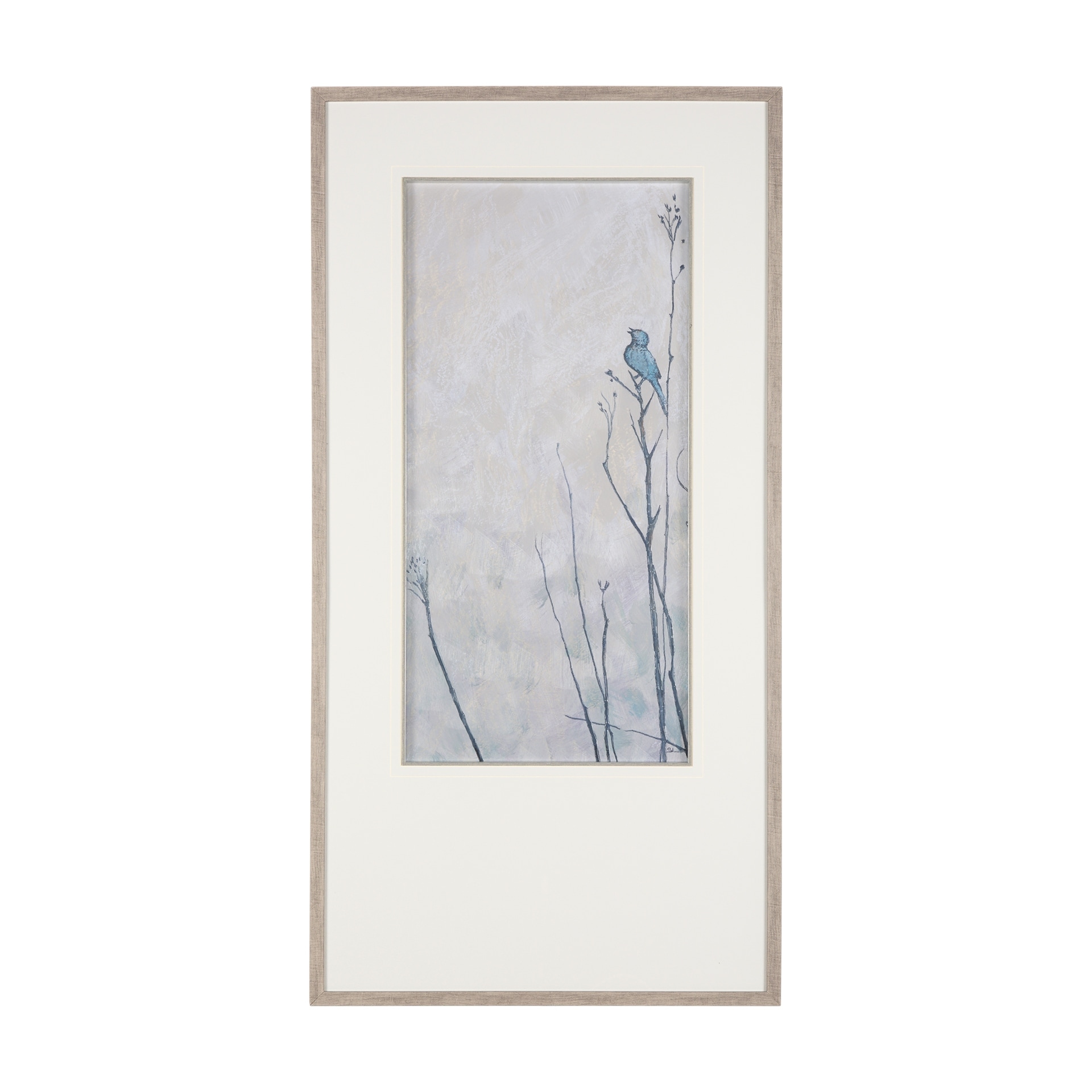 Bird Song II by Mercana Studio a Hand Embelished Textured Framed Art Print Matted under Glass