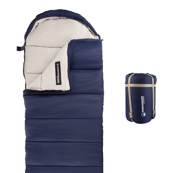 Sleeping Bag 35F Rated 3 Season Envelope Style with Hood for