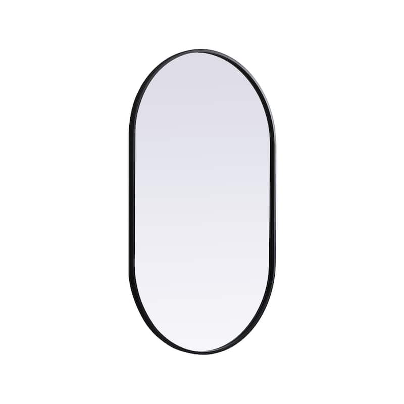 Indigo Home Metal Frame Oval Mirror 24x40 Inch