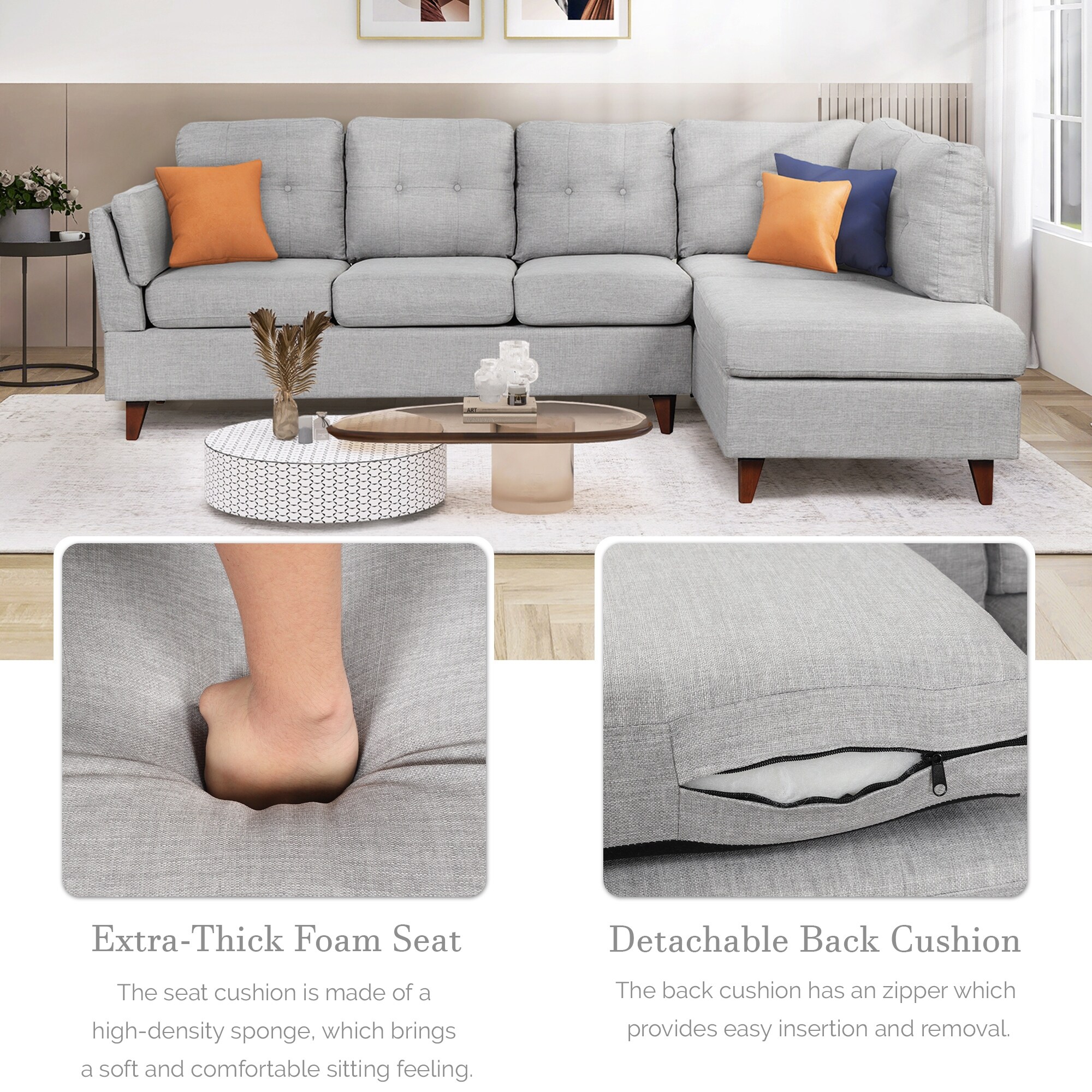 Made l shape sofa cheap