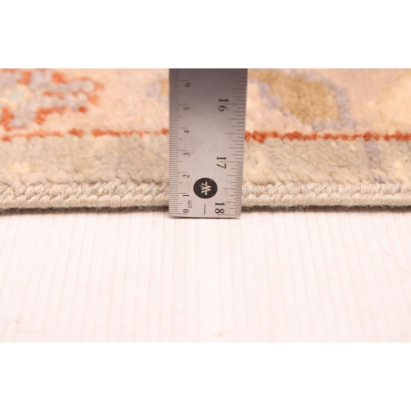 ECARPETGALLERY Hand-knotted Modern Oushak Light Grey Wool Rug - 9'10 x 13'10