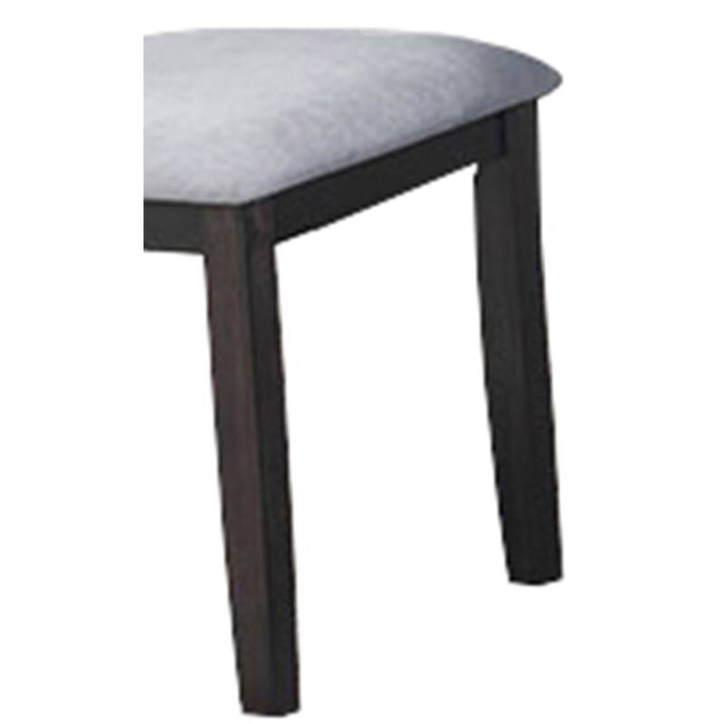 Bailey Collection Solid 7-Piece Dining Set in Gray Finish