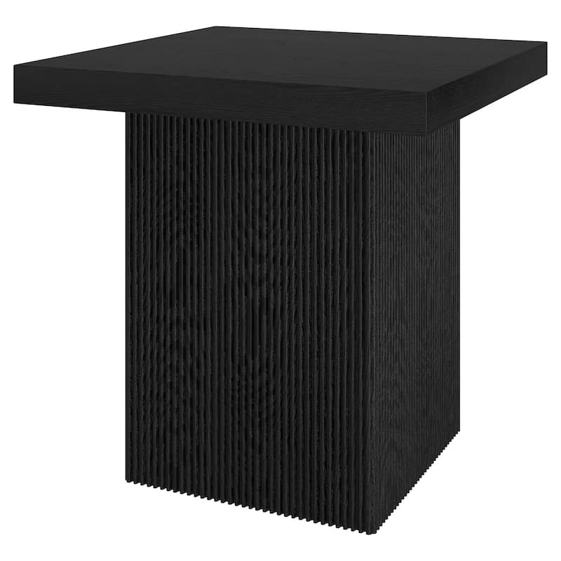 Torren 22" Wide Square Fluted Side Table - 22" Wide