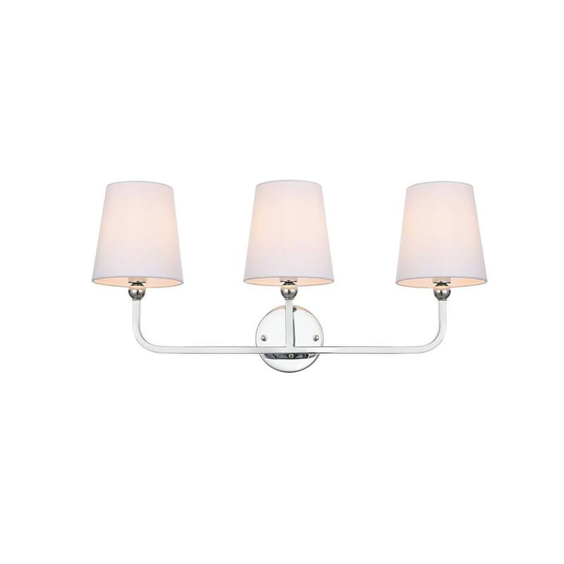 Cole 1 Light Black and Clear Bath Sconce - 26 - Chrome