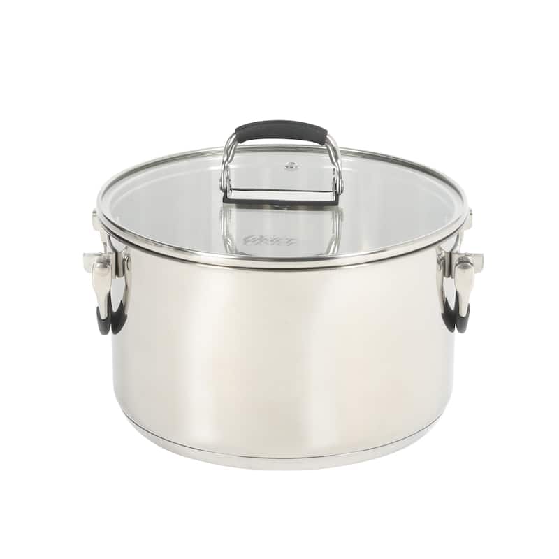 Oster Silverbolt 6 Piece Stackable Space-Saving Dutch Oven Sauce Pan Cookware Set