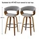 preview thumbnail 53 of 167, Glitzhome Set of 2 or 4 Modern Counter & Bar Height Wooden Swivel Bar Stools
