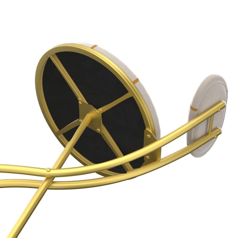 Round Bar Stools S-shaped Stripe Kitchen Stool Set of 2 Modern Velvet Upholstered Counter Chair for Dining Room