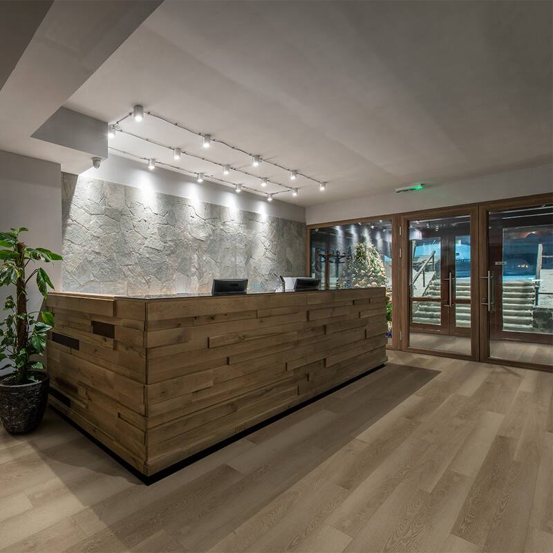 Greenbrier 25616 7" Wide Luxury Vinyl Wood Look Planks 0.5 mm Wear - Sculpted Clay