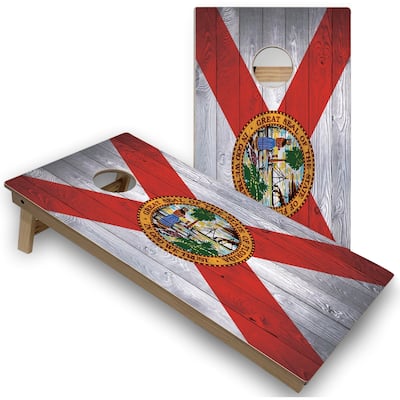Florida Flag Regulation 2x4 Cornhole Board Set