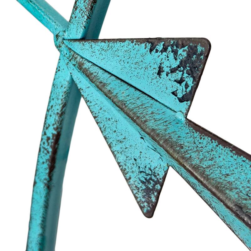 Indoor Outdoor Metal Compass Rose Wall Sculpture 39.5 Inch Diameter