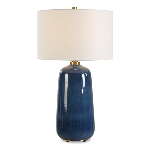 slide 2 of 5, Uttermost Brae Blue Glaze Table Lamp - N/A