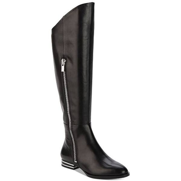 dkny black leather boots