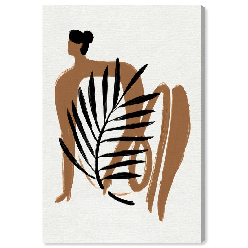 Wynwood Studio Canvas Abstract Pressed For Love Brown and Amber Modern & Contemporary Wall Art Canvas Print