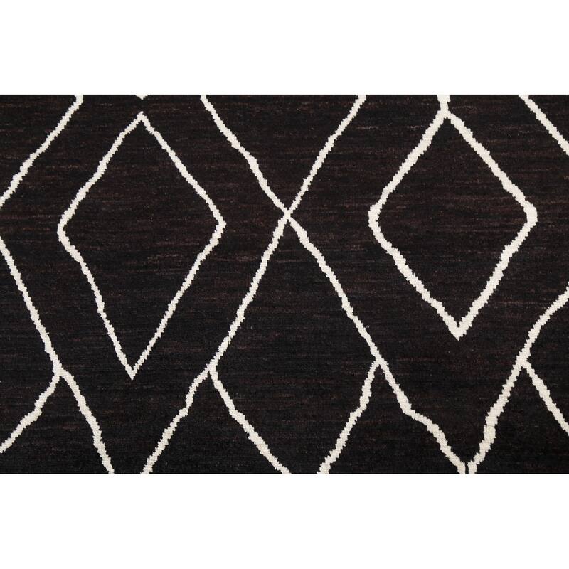 Vegetable Dye Moroccan Oriental Wool Area Rug Handmade Foyer Carpet - 5'5" x 7'11"