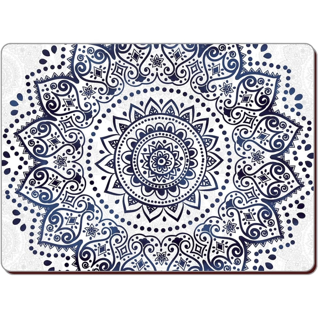 CounterArt Set of 2 Hardboard Placemats, Mandala