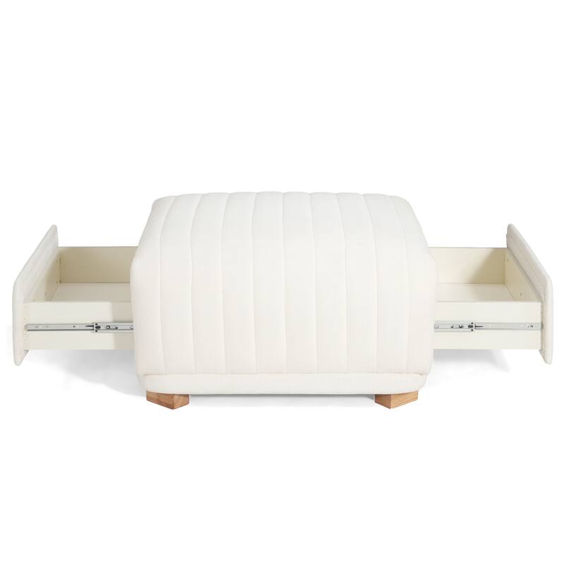 Christopher Knight Home - Zaka Faux Leather Channel Tufted Ottoman