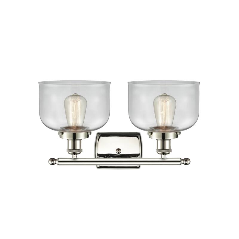 Innovations Lighting Ballston Urban Bell - 2 Light 18" Bath Vanity Light - Clear/Polished Nickel