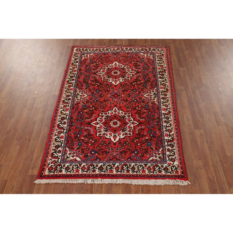Floral Lilian Persian Area Rug Handmade Wool Carpet - 4'6" x 6'7"