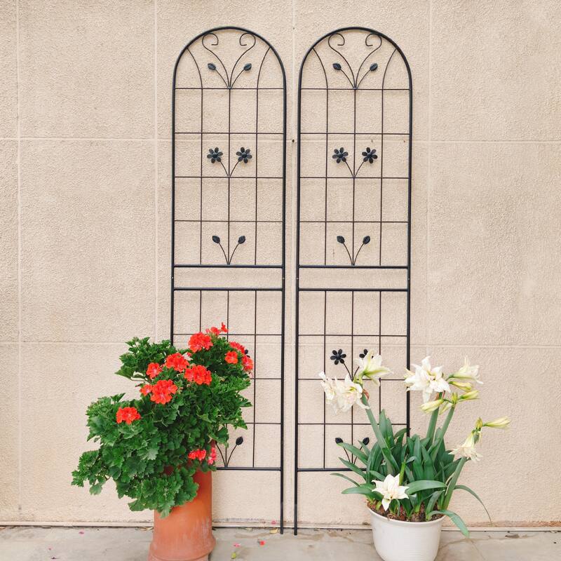 2 Pack Metal Garden Trellis Rustproof Trellis for Climbing Plants Outdoor Flower Support