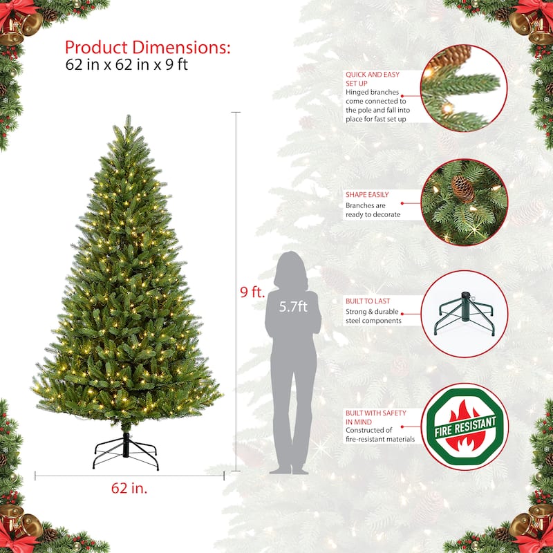 Puleo International 9' Glacier Fir Christmas Tree
