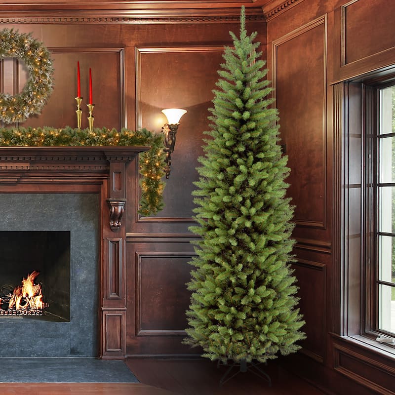 National Tree Company 7.5 ft. Kingswood Fir Pencil Slim Christmas Tree - 7.5 Foot - 7.5 Foot - Green
