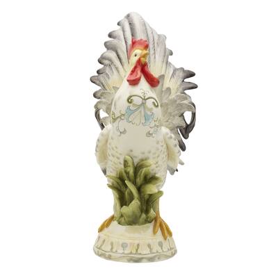 Fitz and Floyd 14-in Lantana Rooster Figurine - 14-inch