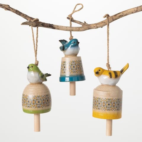 Sullivans Whimsical Bird Wind Chimes - Set of 3