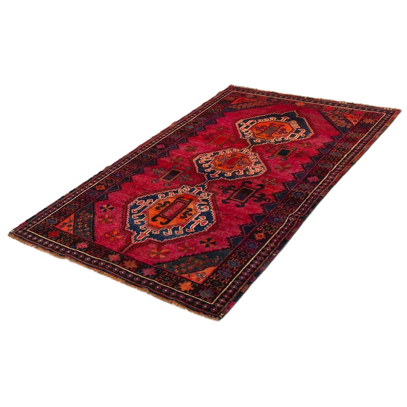 ECARPETGALLERY Hand-knotted Melis Red Wool Rug - 5'5 x 9'2