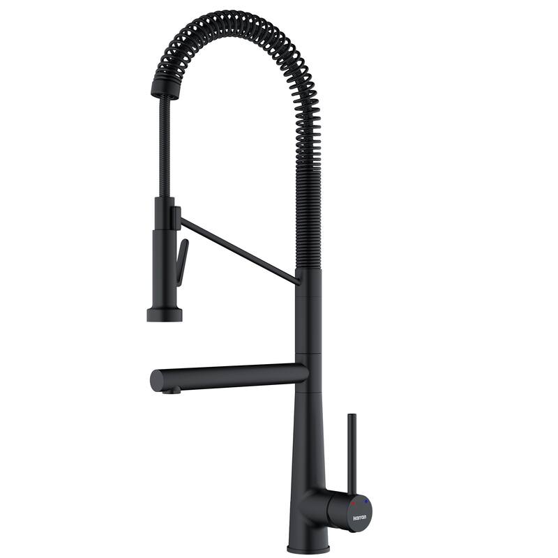 Karran Tumba Single-Handle Pull-Down Sprayer Kitchen Faucet - Matte Black