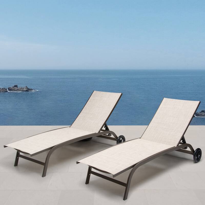 VredHom Adjustable Chaise Lounge Chair with Wheels