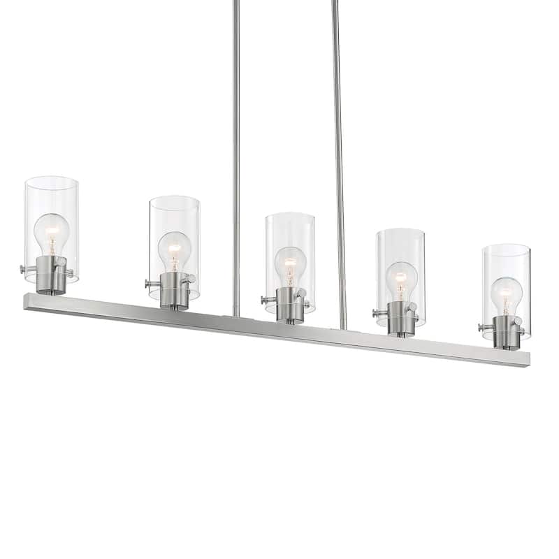 Nuvo Lighting Sommerset 5 Light 39" Wide Linear Chandelier - Brushed Nickel
