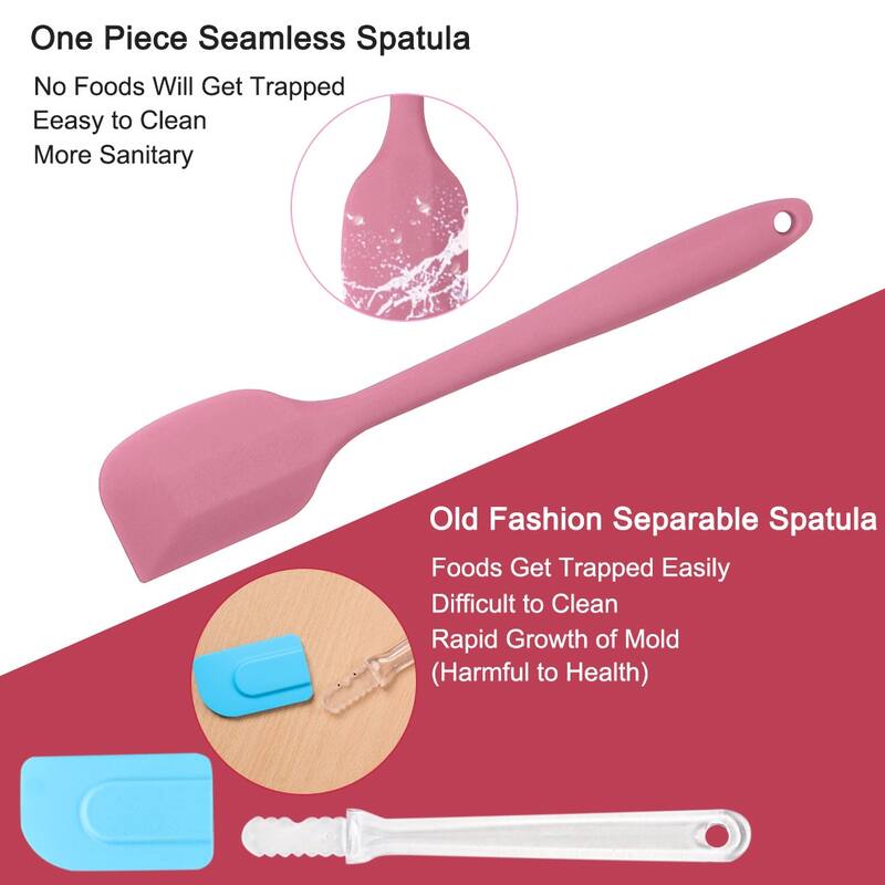 4Pcs Silicone Heat Resistant Non-scratch Turners Non Stick Spatula Set