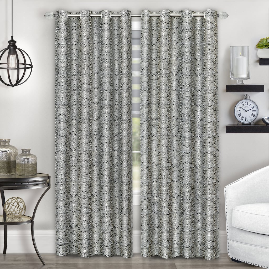 Python Grommet Window Curtain Panel