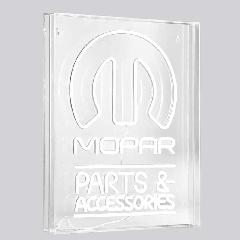 Licensed Mopar Parts & Accessories Acrylic LED Wall Decor Sign - 16" x 20" - 16" x 20"