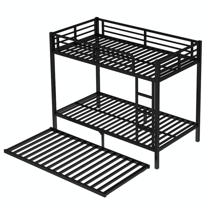 Metal Bunk Bed with Twin Size Trundle