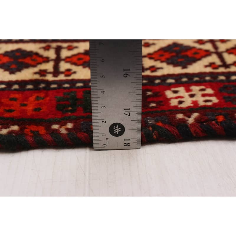 ECARPETGALLERY Hand-knotted Melis Red Wool Rug - 6'7 x 9'9