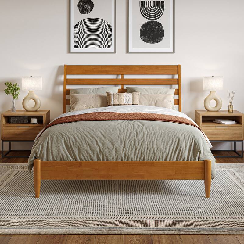 Savannah Solid Wood Low Profile Platform Bed