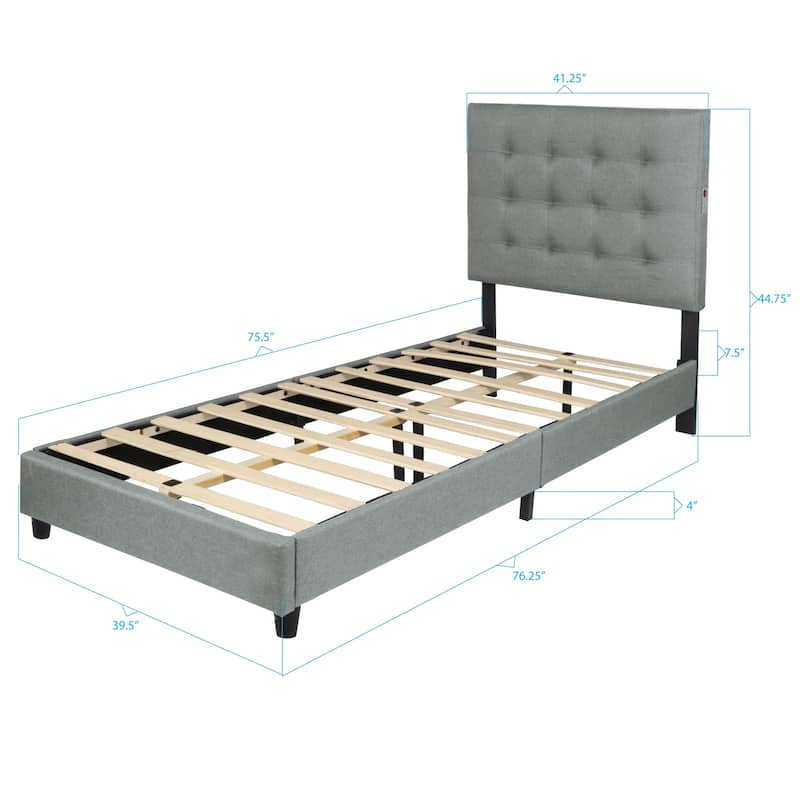 Madison Upholstered LED-lit Platform Bed Frame