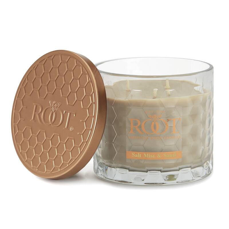 Root Salt Mist & Sand Scented 3-Wick Signature Honeycomb Jar - 12 oz
