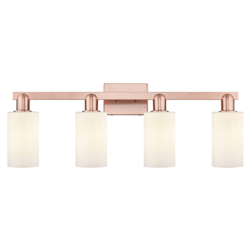 Innovations Lighting Endless Possibilities Arcadia - Clymer - 4 Light 31" Bath Vanity Light - Antique Copper/Matte White
