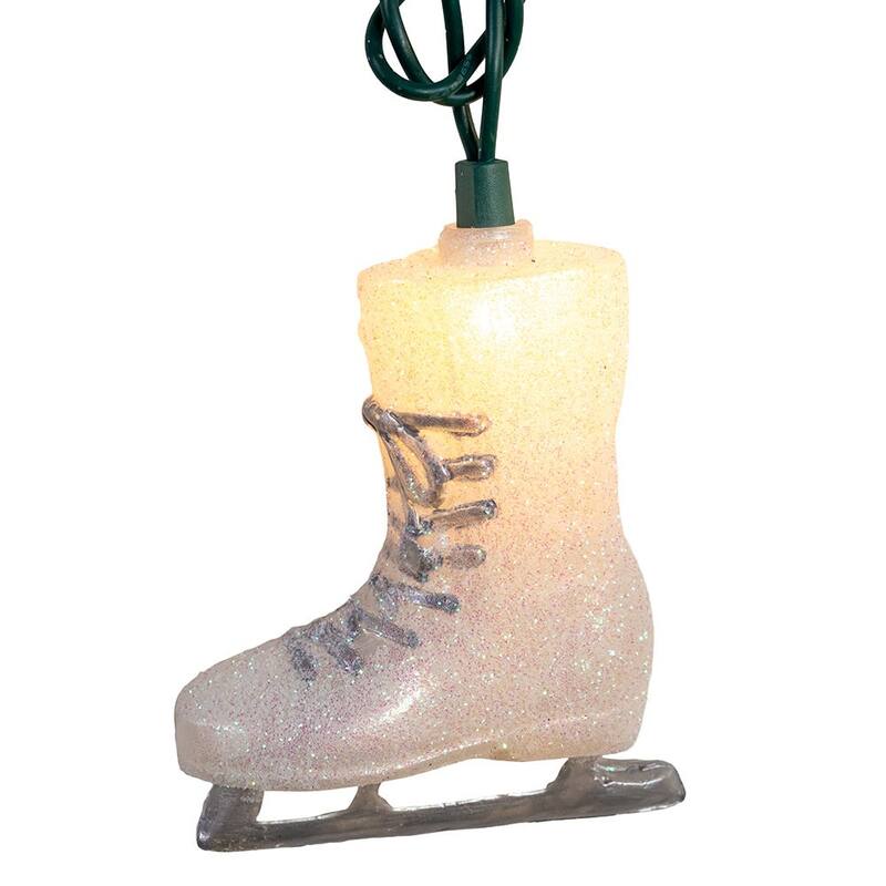 Kurt Adler UL 10-Light Ice Skate Boots Light Set