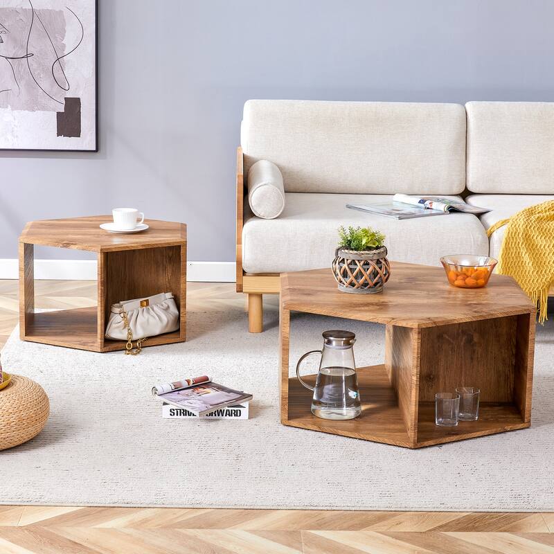 Minimalist hexagonal Coffee Table Set