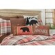 preview thumbnail 2 of 3, 12" x 16" Bearly Awake Embroidered Thanksgiving Throw Pillow