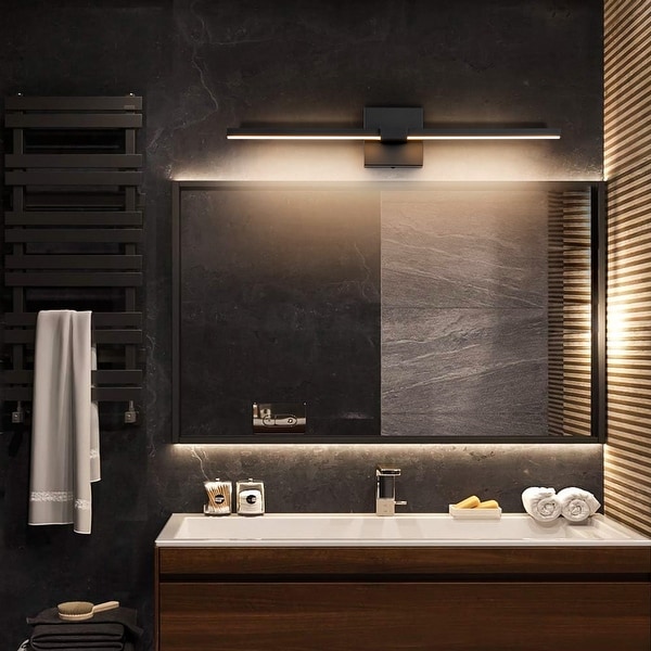 Wireless bathroom mirror lights top