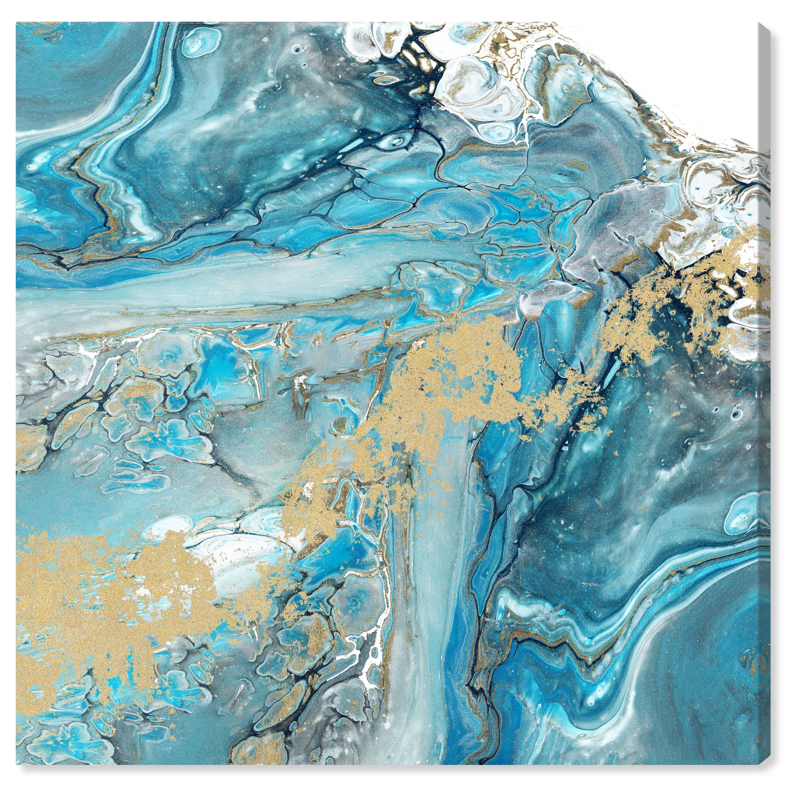 Oliver Gal 'Relentless Abstract Turquoise' Abstract Wall Art 
