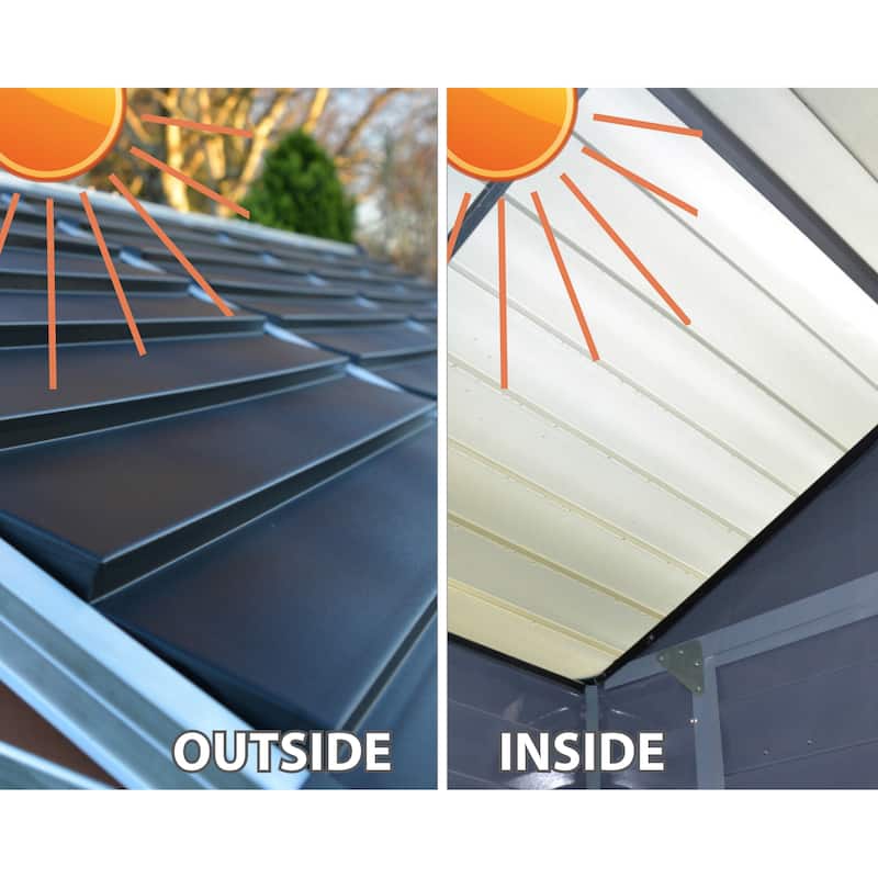 SkyLight D Dark Gray Deco Plastic Garden Outdoor Storage Shed