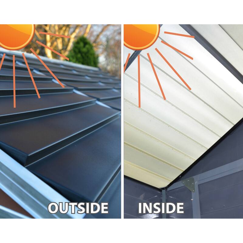 Skylight 6 ft. Midnight Grey Garden Outdoor Storage Shed