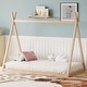 preview thumbnail 9 of 9, Twin Size Wooden Tent Bed by Harper & Bright Designs